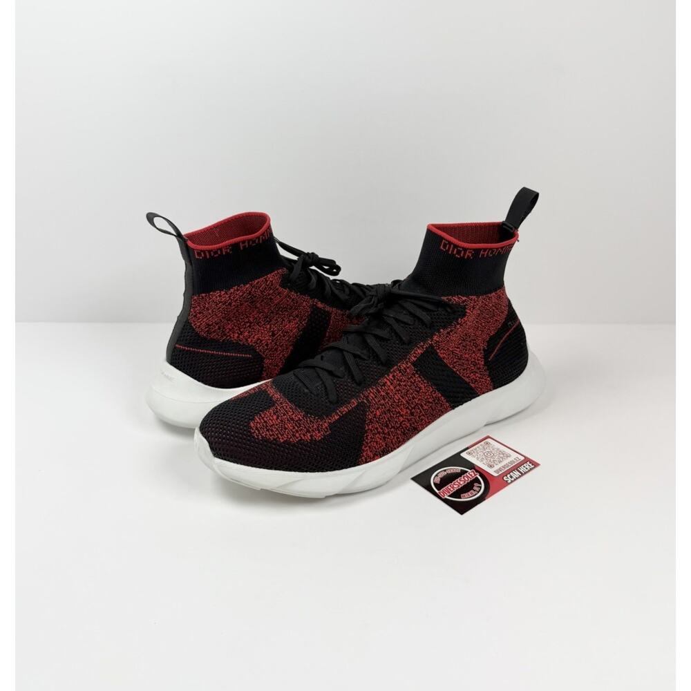 Size 45EU/12US - Dior B21 Red Sock High Top Sneakers
